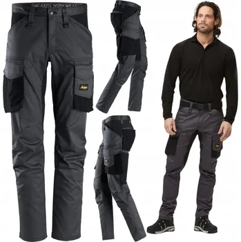 Pracovní oblečení Pracovní kalhoty Snickers AllroundWork Stretch 6803, velikost 56, šedé