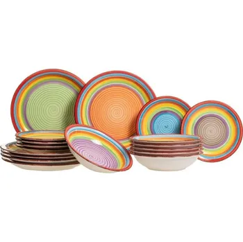 Talíř HIT Jídelní sada talířů Ibiza 18 ks HT-24327104