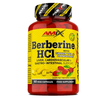 Fitness strava Amix Berberine HCl + GreenTea & Dandelion - 60 kapslí