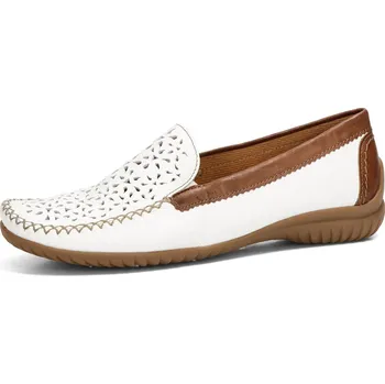 Dámské mokasíny Gabor dámské kožené mokasíny - bílohnědé