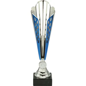 Stříbrnomodrý sportovní pohár 32 - 36 cm - 34 cm