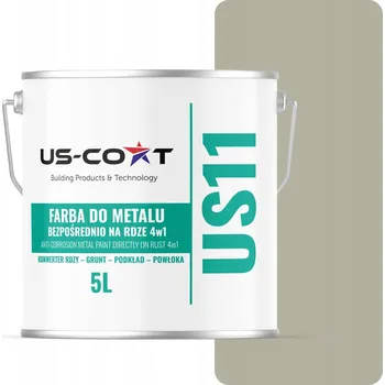 barva na kov Barva na kov US-Coat antikorozní šedá béžová RAL7032 polomatná 5 l