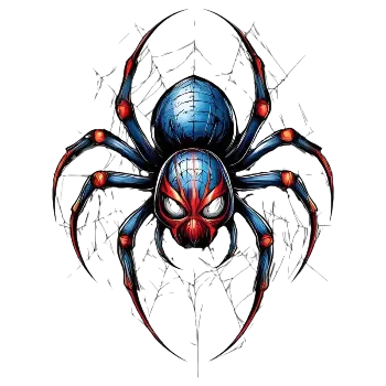 Nažehlovací obrázek - pavouk modrý (dva rozměry), Velikost: Malý