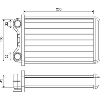 Výměník tepla Výměník tepla, vnitřní vytápění VALEO 812255