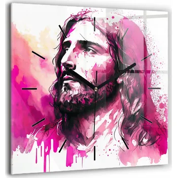 Hodiny Nástěnné hodiny SacroArte růžové 60 cm