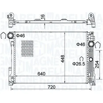 Chladič motoru Chladič, chlazení motoru MAGNETI MARELLI 350213163300