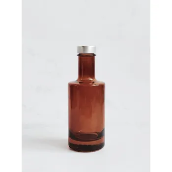 Nádoba na olej a ocet Láhev na olej, ocet, sirup hnědá VILO 200 ml se stříbrným uzávěrem