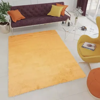 Koberec Plyšový koberec TOP - HOŘČICOVĚ ŽLUTÝ (80x150 cm )