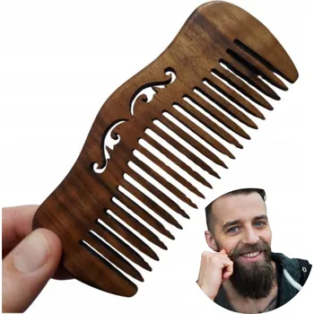 Dřevěný hřeben na vousy a bradku Yolli pro rozčesávání vlasů