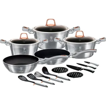 Nádobí Sada nádobí s titanovým povrchem 17 ks Moonlight Edition BH-7044