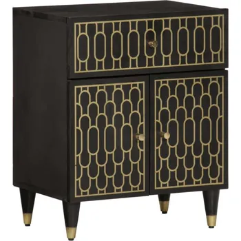 Noční stolek vidaXL Noční stolek 50 x 33 x 60 cm masivní mangovníkové dřevo [358331] Barva: Černá