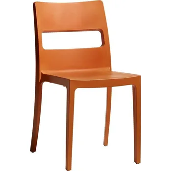 Jídelní židle Zahradní stohovatelná židle Sai oranžová plastová SCAB Design snadno čistitelná