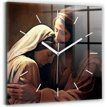 Hodiny Nástěnné hodiny SacroArte, hnědé, 30 cm