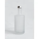 Láhev na olej, ocet, sirup bílá matná VILO 500 ml se stříbrným uzávěrem