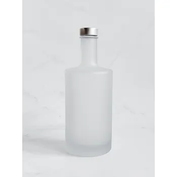 Nádoba na olej a ocet Láhev na olej, ocet, sirup bílá matná VILO 500 ml se stříbrným uzávěrem