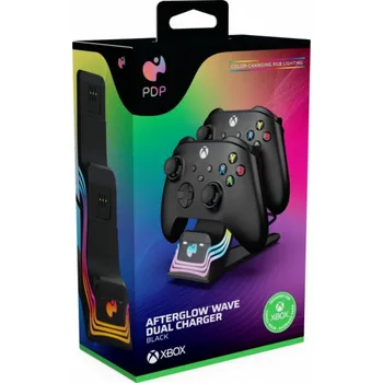 Gamepad PDP Afterglow Wave pro Xbox, Dual Charger, černý