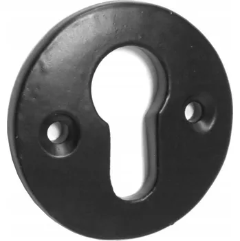 Dveřní kování Štítek kulatý pro vložku Černý Rozeta pro vložku 53,5 mm