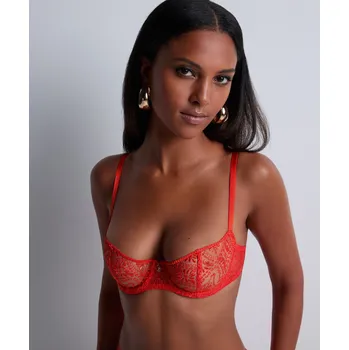 Souprava dámského spodního prádla Podprsenka nevyztužená AUBADE (4FF14-07), Velikost 75E, Barva oranžová