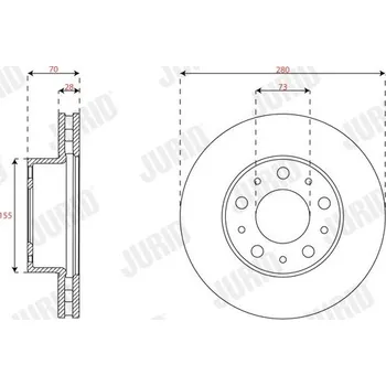 Brzdový kotouč Brzdový kotouč JURID 563716JC