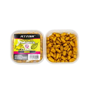 Návnadová surovina JetFish Jet Fish Feeder kukuřice JAHODA 60g