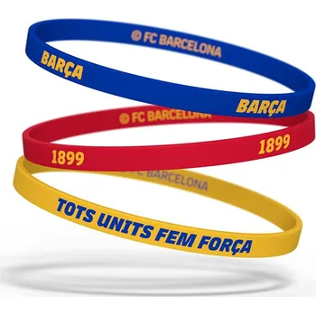 Náramek FC Barcelona gumový náramek 3pack Tricolor FC Barcelona official 64034 - slevový kód:<br>XMAS10 (-10%)