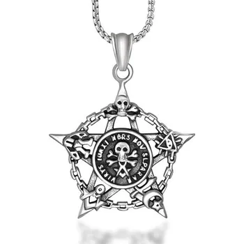 Přívěsek Přívěsek z chirurgické oceli – Pentagram Mortem, Model BEZ ŘETÍZKU (pouze přívěsek) Impress Jewelry 97k-cube