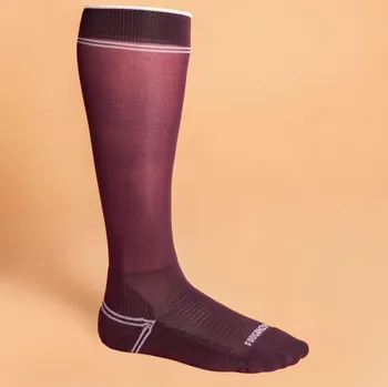 FOUGANZA Jezdecké podkolenky extra tenké pro dospělé 39/42 FIALOVÁ