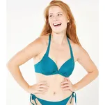 DECATHLON Horní díl dámských plavek na surf s push up efektem Elena 80E MODRÁ|ZELENÁ