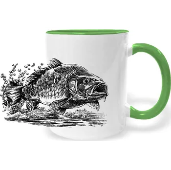 Hrnek - Kapr v letu Barva: Zelená