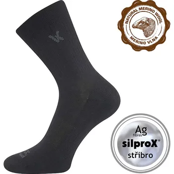 Pánské ponožky VOXX Ponožky sportovní z merino TWARIX s ionty stříbra ČERNÉ 39-42 119365
