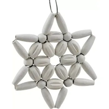 Vánoční ozdoba Hvězda na stromek bílá