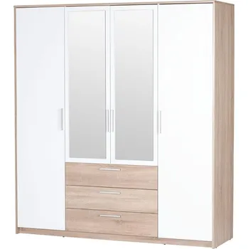 Šatní skříň Šatní skříň Milo 02 187 cm dub sonoma/bílá