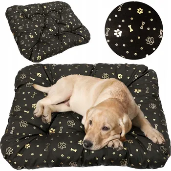 Pelíšek pro psa PELÍŠEK PRO PSA POLŠTÁŘ POTAH ODOLNÉ 70X50 CM ZLATÁ KOST