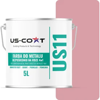 barva na kov Barva na kov US-Coat antikorozní růžová světlá RAL3015 saténová 5 l