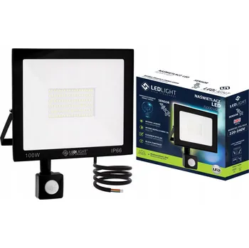 HALOGEN LED 100W REFLEKTOR s pohybovým čidlem PIR SLIM IP66 PRACOVNÍ studený