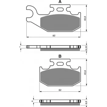 Brzda pro motocykl Brzdové destičky GOLDFREN 374 S33 STREET FRONT