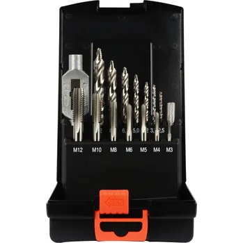 Závitořezný nástroj Sada ručních závitníků M3-M12 HSS-G s vrtáky PROSTEP a vratidlem