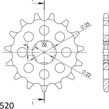 Řetězová sada pro motocykl Řetězové kolečko SUPERSPROX CST-510:15