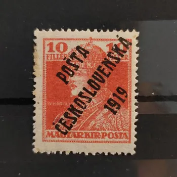 Sběratelství Známka ČSR PČ 1919 , 10f, Pof.119*, I. typ přetisku