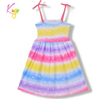 Dívčí oblečení Dívčí letní šaty KUGO JC8511 sytě růžová ramínka Velikost: 140