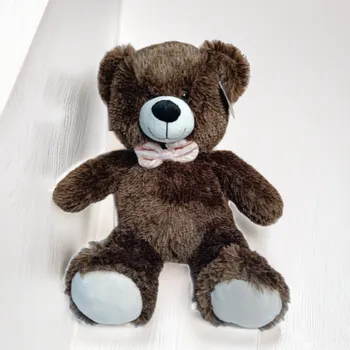 plyšák Hnědý plyšový medvěd s mašlí - věrný kamarád do každé náruče