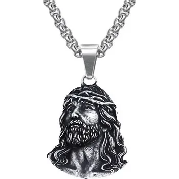 Přívěsek Přívěsek z chirurgické oceli Ježíš Kristus Mesiáš, Model BEZ ŘETÍZKU (pouze přívěsek) Impress Jewelry 97k-cube