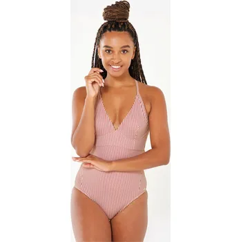 Dámské plavky OLAIAN Dámské jednodílné plavky na surf Bea 48 ČERVENÁ