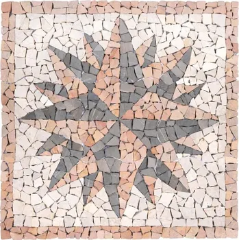 Obklad Mozaiková dlažba / obklad mramor venkovní + vnitřní, motiv Rosone, 90x90 cm