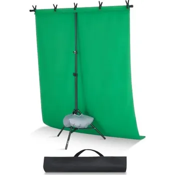 Fotoateliérová technika Stojan na pozadí VEVOR, sada nastavitelného stojanu na fotografické pozadí 5 x 6,5 stop, přenosný stojan na pozadí se 3 příčkami, odolný stojan na projekční plátno, pro svatby, foto, video studio a večírky