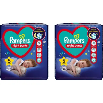 Plenkové kalhoty Plenkové Kalhotky Pampers Night velikost 5 44 ks