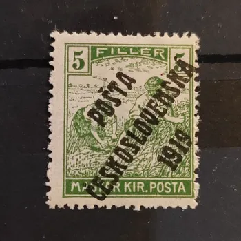 Sběratelství Známka ČSR PČ 1919 , 5f, Pof.103*, I. typ přetisku