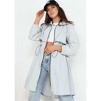 Světle šedá lehká přechodová parka WOLINA TY4153 Velikost: ONE SIZE