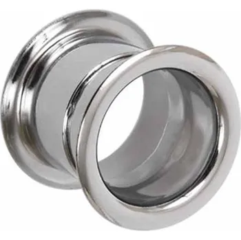 Větrací mřížka Kulatý větrací ventil do dveří a nábytku d50 mm - dvoudílný - chrom - MIKAWI 14-4396