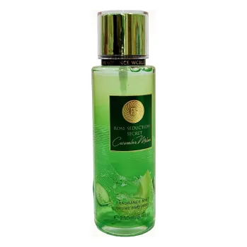 Tělový sprej Fragrance World Rose Seduction Secret Cucumber Melon tělová mlha 250 ml